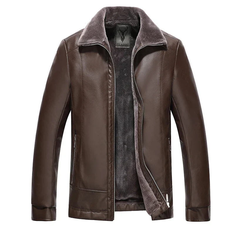Mathis™ - Mit Pelz gefütterte Lederjacke für den Winter