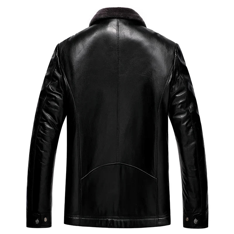 Mathis™ - Mit Pelz gefütterte Lederjacke für den Winter